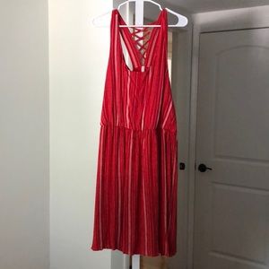 Xhilaration 2x red and white dress